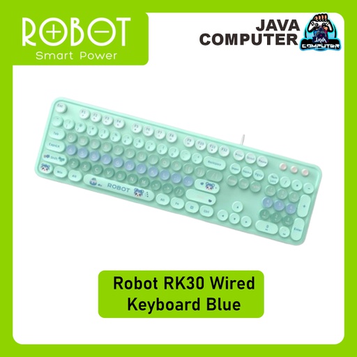 [KEYMO-0178] Robot RK30 Wired Keyboard Blue