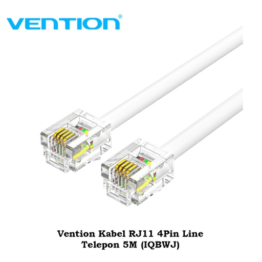 [CBL-0423] Vention Kabel RJ11 4Pin Line Telepon 5M (IQBWJ)