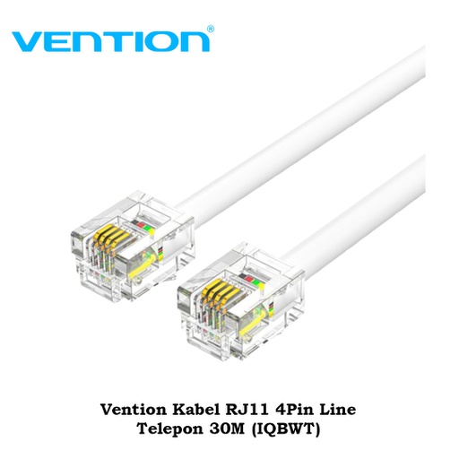 [CBL-0427] Vention Kabel RJ11 4Pin Line Telepon 30M (IQBWT)