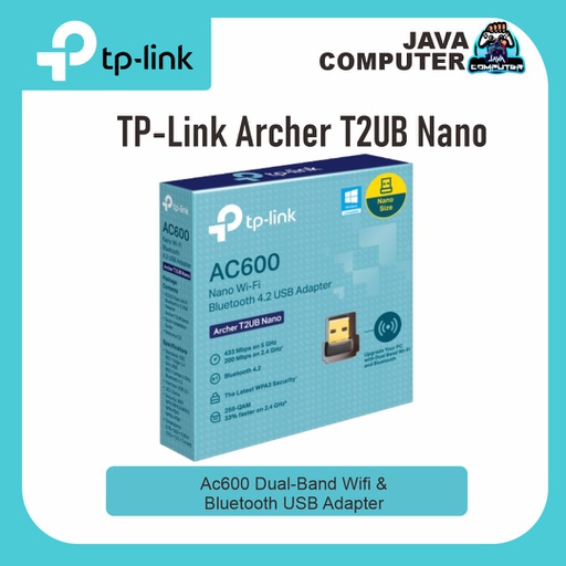[NET-0517] TP-Link Archer T2UB Nano AC600 Dual-Band Wifi &amp; Bluetooth USB Adapter