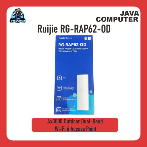 [NET-0525] Ruijie RG-RAP62-OD AX3000 Outdoor Dual-Band Wi-Fi 6 Access Point
