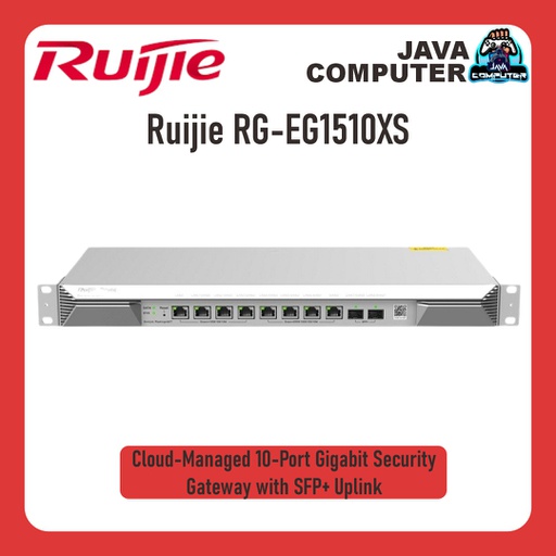 [NET-0524] Ruijie RG-EG1510XS Cloud-Managed 10-Port Gigabit Security Gateway with SFP+ Uplink