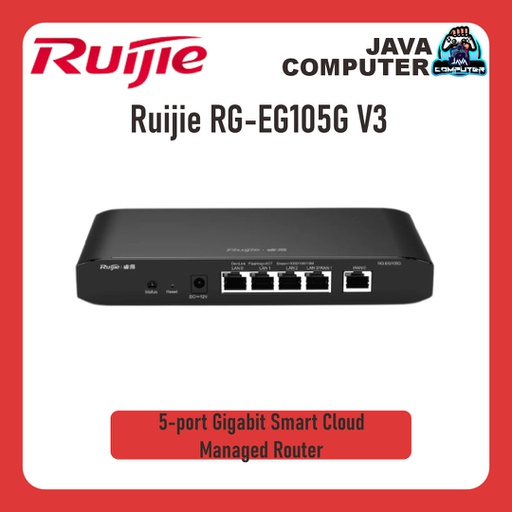 [NET-0526] Ruijie RG-EG105G V3 Cloud Managed Router 5 Gigabit Ports
