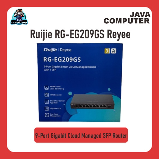 [NET-0567] Ruijie RG-EG209GS Reyee 9-Port Gigabit Cloud Managed SFP Router