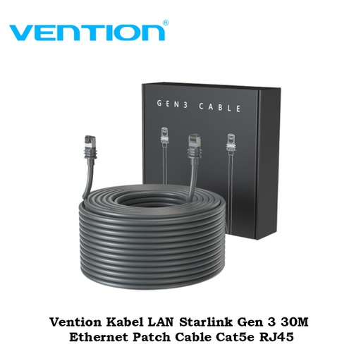 [CBL-0437] Vention Kabel LAN Starlink Gen 3 30M Ethernet Patch Cable Cat5e RJ45 Gray (IACHT)