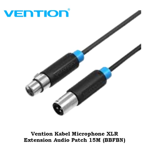 [CBL-0444] Vention Kabel Microphone XLR Extension Audio Patch 15M (BBFBN)
