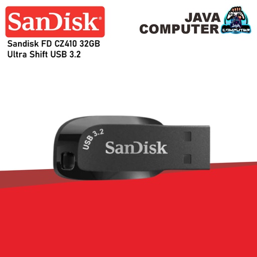 [FD-0089] Sandisk FD CZ410 32GB Ultra Shift USB 3.2 Black