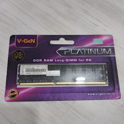 [RAM-0123] V-Gen DDR3 4Gb 1600 Low Voltage
