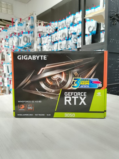[VGA-0106] Gigabyte Geforce Windforce OC V2 RTX3050 6GB GDDR6 96BIT