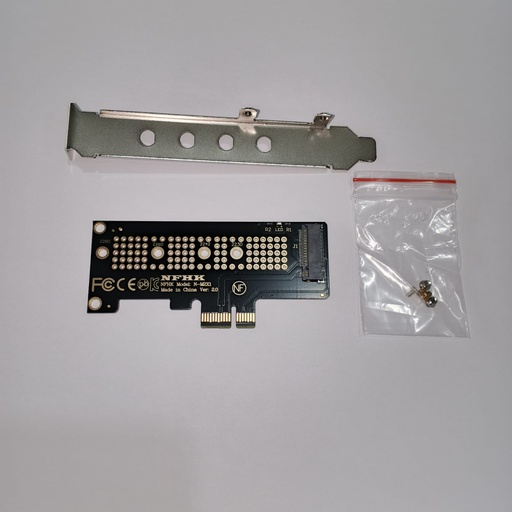[ACC-0531] Converter PCIe X1 to M.2 NVME SSD Card Adapter Long Bracket