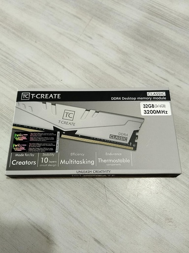 [RAM-0139] Team T-Create Classic Silver DDR4 32GB (2x16GB) 3200