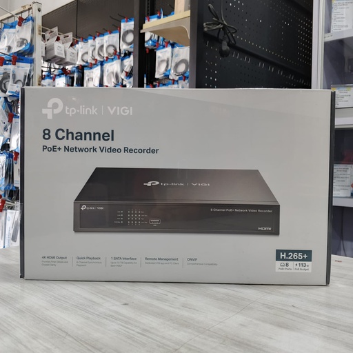 [CCTV-0226] TP-Link NVR VIGI NVR1008H-8MP 8 Channel PoE+