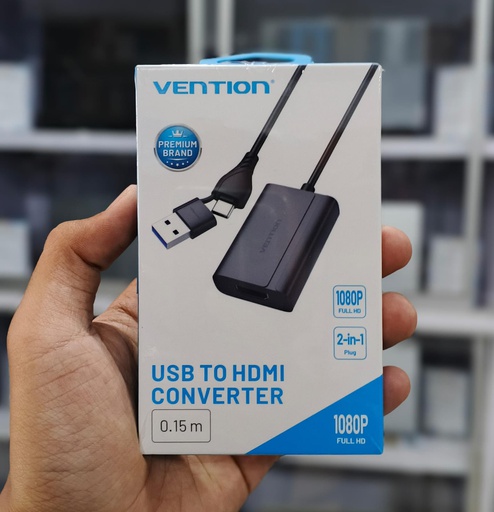 [ACC-0535] Vention USB-C to HDMI w/ USB A Adapter 0.15M (ACYHB)