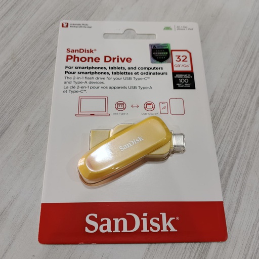[FD-0095] Sandisk FD Phone Drive SDDDC6 32GB Yellow OTG Type-C