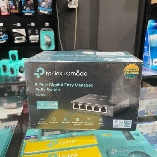 [NET-0639] TP-Link Omada ES205GP 5 Port Gigabit Easy Managed Switch with 4 Port PoE+ 65W