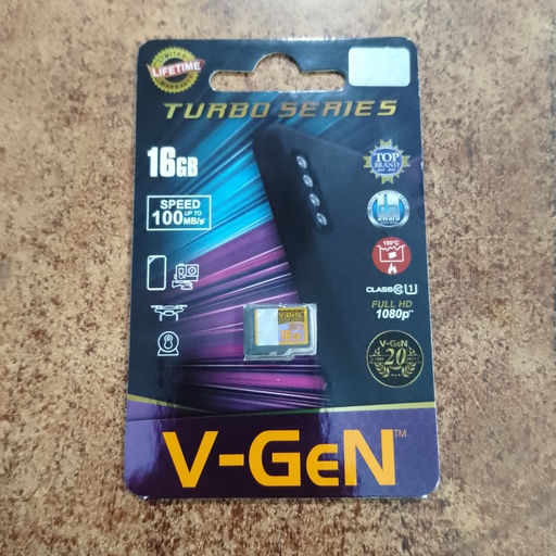 [MC-0065] V-Gen Turbo Series MicroSD 16GB 100Mb/s