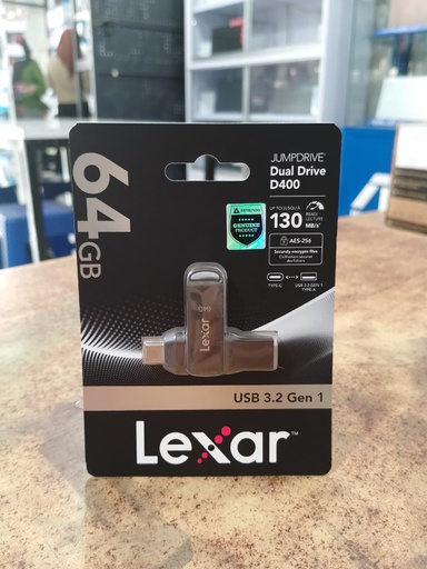 [FD-0103] Lexar FD JumpDrive Dual Drive D400 64GB 130Mb/s USB 3.2 Gen 1 OTG Type-C
