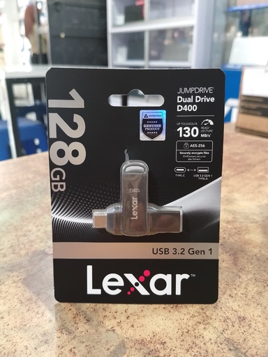 [FD-0104] Lexar FD JumpDrive Dual Drive D400 128GB 130Mb/s USB 3.2 Gen 1 OTG Type-C