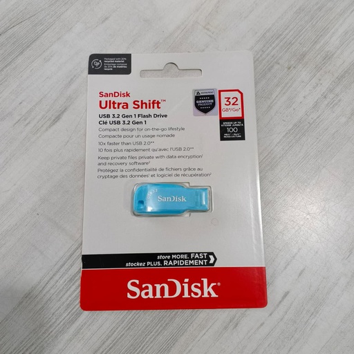 [FD-0105] Sandisk FD CZ410 32GB Ultra Shift USB 3.2 Blue