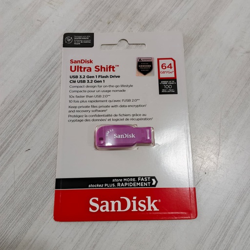 [FD-0110] Sandisk FD CZ410 64GB Ultra Shift USB 3.2 Purple