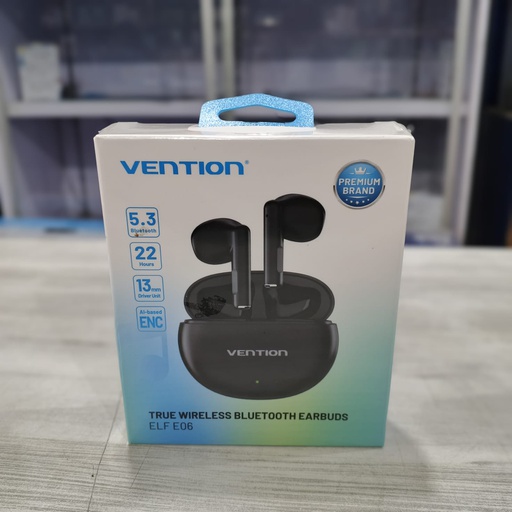 [HSET-0055] Vention Wireless Bluetooth 5.3 Audio Earbuds TWS Elf E06 Black (NBKB0)