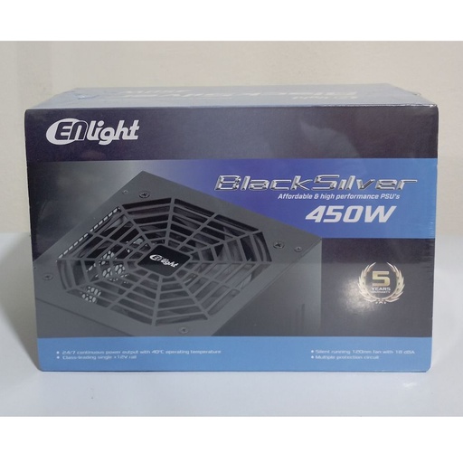 [PSU-0109] ENLIGHT PSU 450W BlackSilver