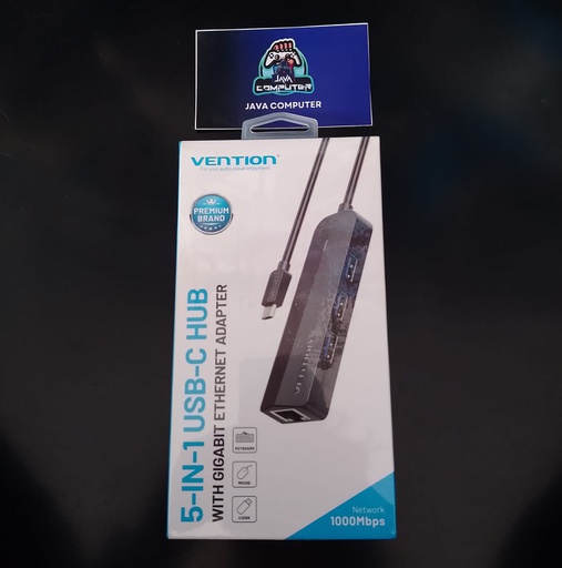[ACC-0550] Vention USB Hub Type C 5in1 To Usb 3.0/RJ45 Gigabit/Micro-B (TGPBB)