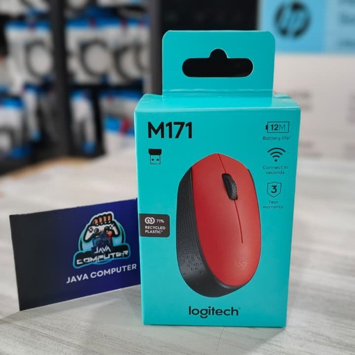 [KEYMO-0207] Logitech Mouse M171 Wireless Red