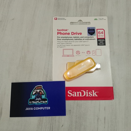 [FD-0118] Sandisk FD Phone Drive SDDDC6 64GB Yellow OTG Type-C