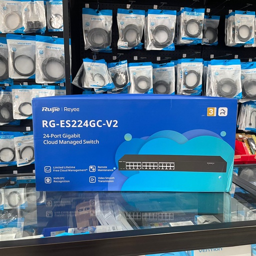 [NET-0675] Ruijie RG-ES224GC-V2 24 Port Gigabit Smart Managed Non-PoE Switch