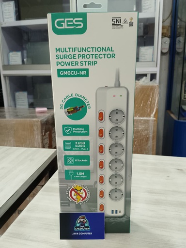 [ELT-0065] GES GM6CU-NR Surge Protector 6 Outlets