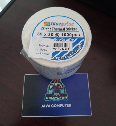 [PAPER-0045] Blueprint Direct Thermal Sticker 55x30 1000pcs