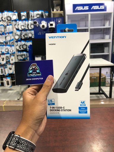 [ACC-0577] Vention USB Hub Type C 7 in 1 to HDMI, USB 3.0, SD, TF, PD (TPSHB)