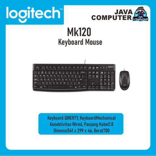 [KEYMO-0043] Logitech Keyboard Mouse MK120