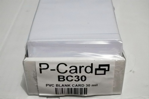 [LAIN-0037] P-Card BC30 PVC Blank White Card 30Mil (250 pcs)