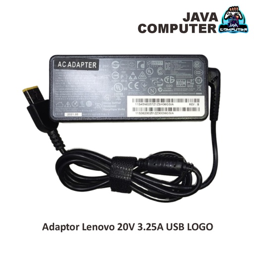 [LADAP-0070] Adaptor Lenovo 20V 3.25A USB LOGO