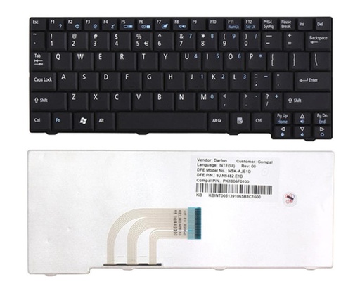 [LKEY-0002] KB ACER Aspire One 531h, 751h, P531h, A110 Black