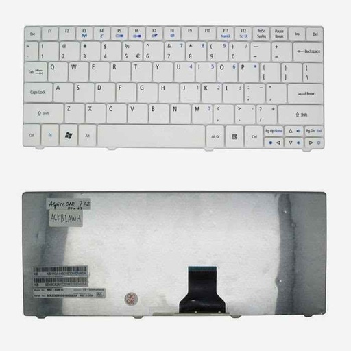 [LKEY-0006] KB ACER Aspire AO721, AO721h, AO722 White