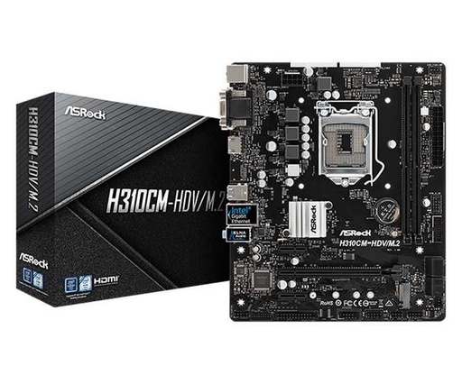 [MOBO-0042] Asrock Motherboard H310CM-HDV/M.2 LGA 1151 M-ATX