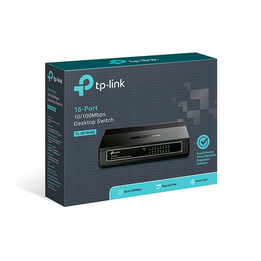 [NET-0037] TP-Link TL-SF1016D Switch Desktop Plastic Case 16 Port