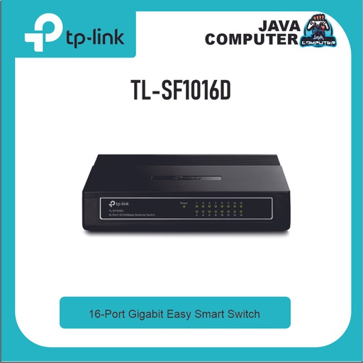 [NET-0037] TP-Link TL-SF1016D Switch Desktop Plastic Case 16 Port