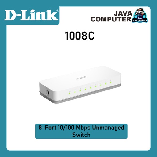 [NET-0105] D-Link DES-1008C Switch Hub 8 Port