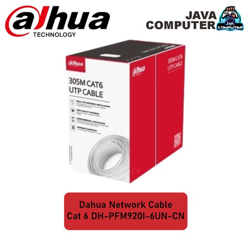 [NET-0115] Dahua Network Cable Cat 6 DH-PFM920I-6UN-CN (Oxygen free copper, 99.97% Tembaga) Grey