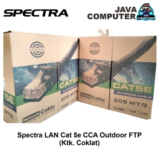 [NET-0134] Spectra LAN Cat5e CCA Outdoor FTP (Ktk. Coklat)