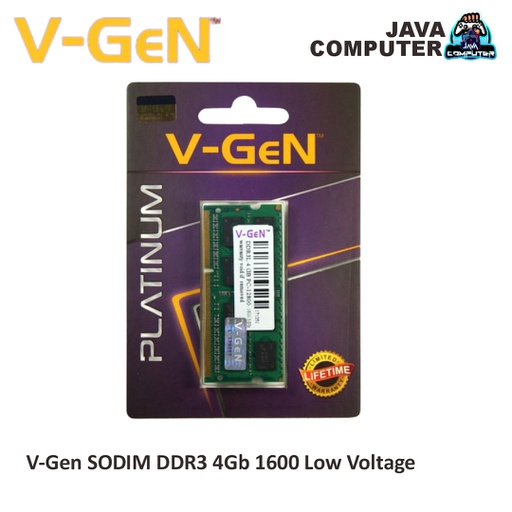 [SODIM-0023] V-Gen SODIM DDR3 4 Gb PC 12800 Low Voltage