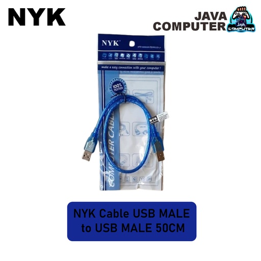 [CBL-0126] NYK Cable USB MALE to USB MALE 50CM