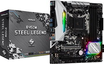 [MOBO-0047] AsRock Motherboard B450M-Steel Legend Soket AM4