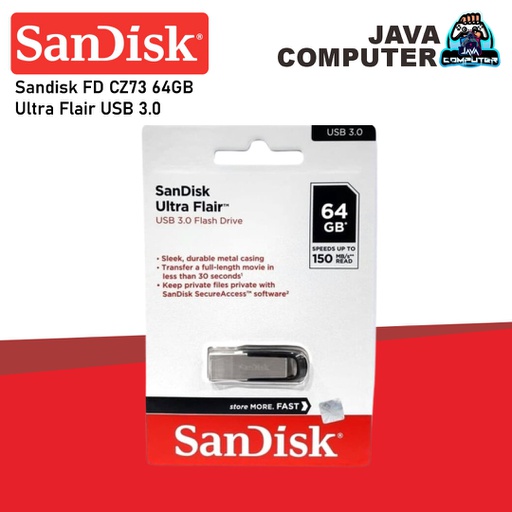 [FD-0055] Sandisk FD CZ73 64GB Ultra Flair USB 3.0