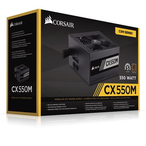 [PSU-0039] Corsair PSU CX550M (Modular)