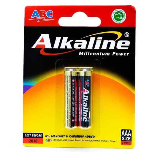 [LAIN-0130] ABC ALKALINE Baterai A3 (1 Set 2 Pcs)